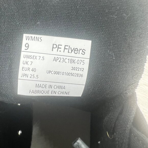 PF Flyers Unixes High-Top Black Canvas Sneakers Womens Size 9 Mens 7.5 - Picture 12 of 12